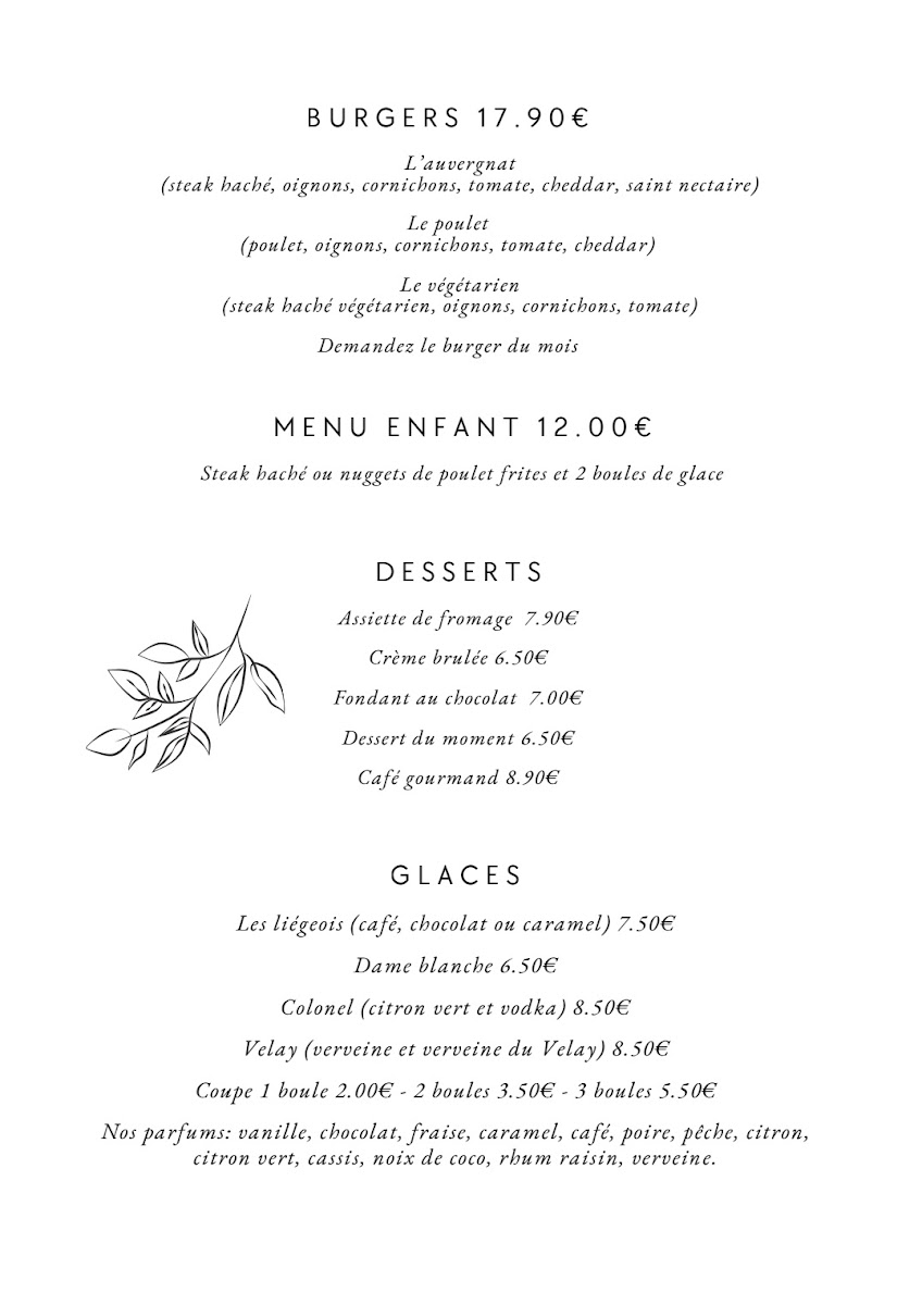 Menu Restaurant Hôtel Du Centre-2